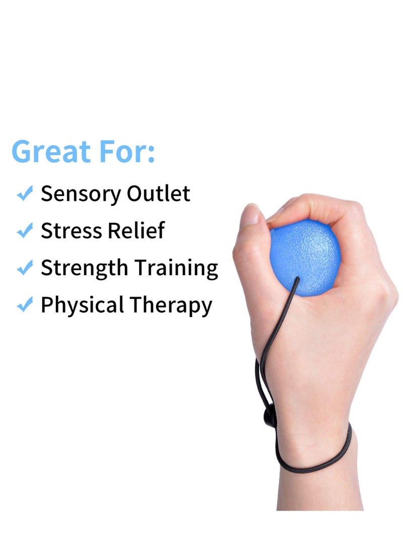 Stress Ball Portable Squeeze Stress Relief Balls Strengthen Hand Exercise and Relieve Tension Hand Exerciser Grip Strengthener Stress Relief 5PCS
