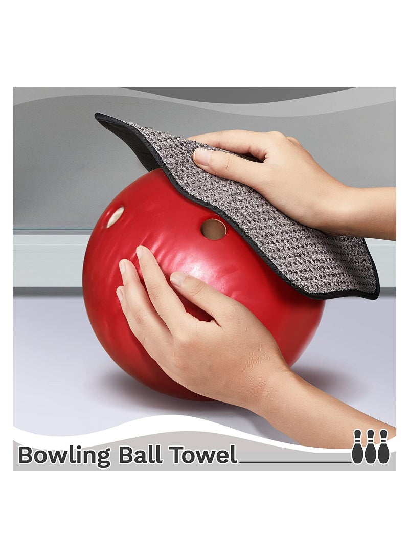 SYOSI  Microfiber Bowling Towel, 3 Pack 7.8 x 7.8 Inch Bowling Ball Towel, Bowling Accessories Bowling Rag, Bowling Ball Cleaning Pad, for Cleaning Bowling Balls Alley Accessories