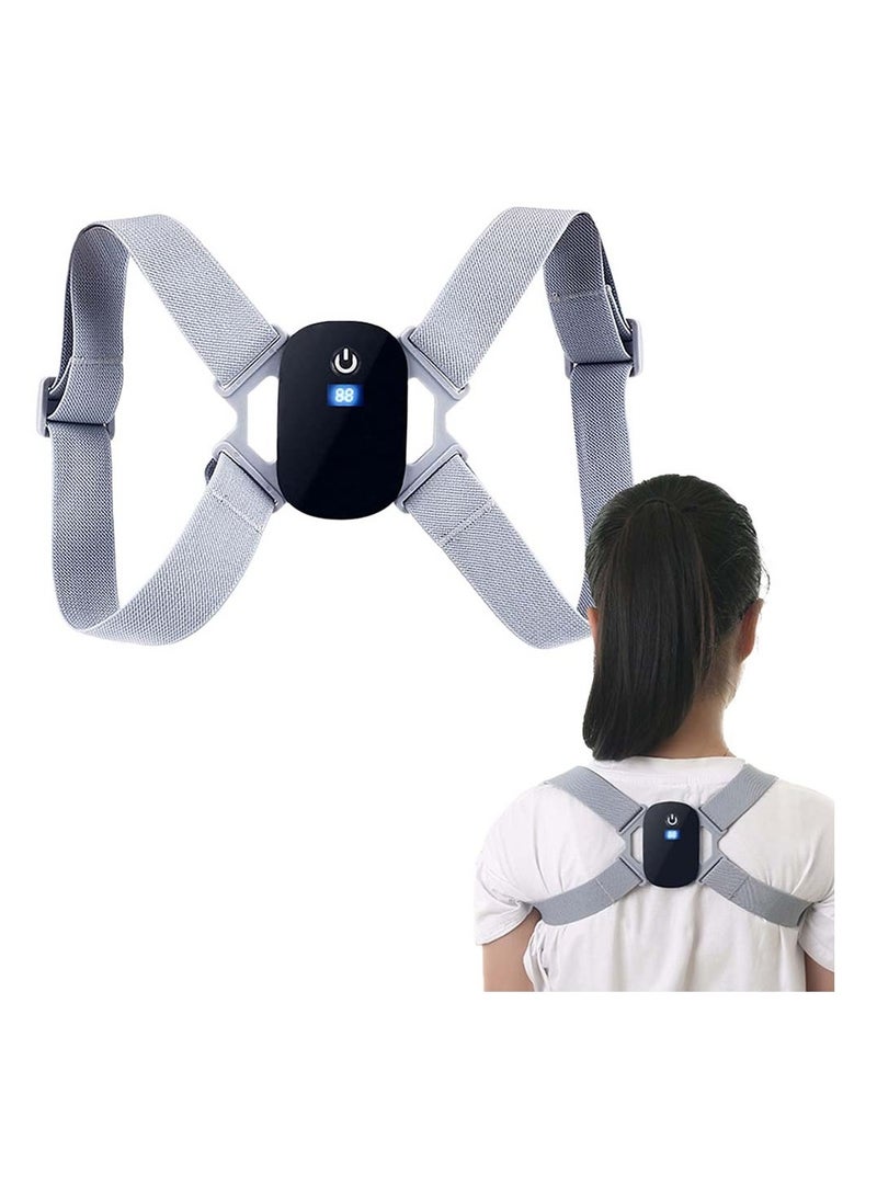 Smart Posture Corrector, Upper Back Brace with Vibration Intelligent Posture Reminder, Help to Keep Right Posture to Keep a Good Habit, Posture Trainer for Women, Kids, Men