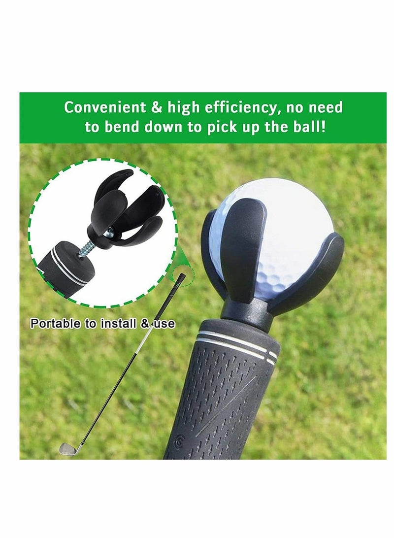 Golf Ball Retriever And Petal Picking Ball Head, Stainless Telescopic Extendable Golf Ball Retriever, Suction Cup Ball Grabber, Golf Accessories, Golf Gift For Men (2 Pack)