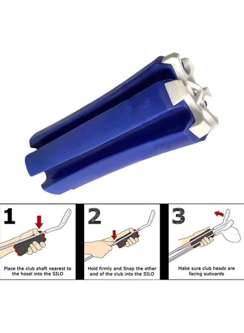 Portable Golf Club Retainer, Easy to Carry Club Carrier for Woods, Irons, Wedges, Putters and Hybrid & Utility Clubs, Quality Materials Can Hold up to 6 Golf Clubs