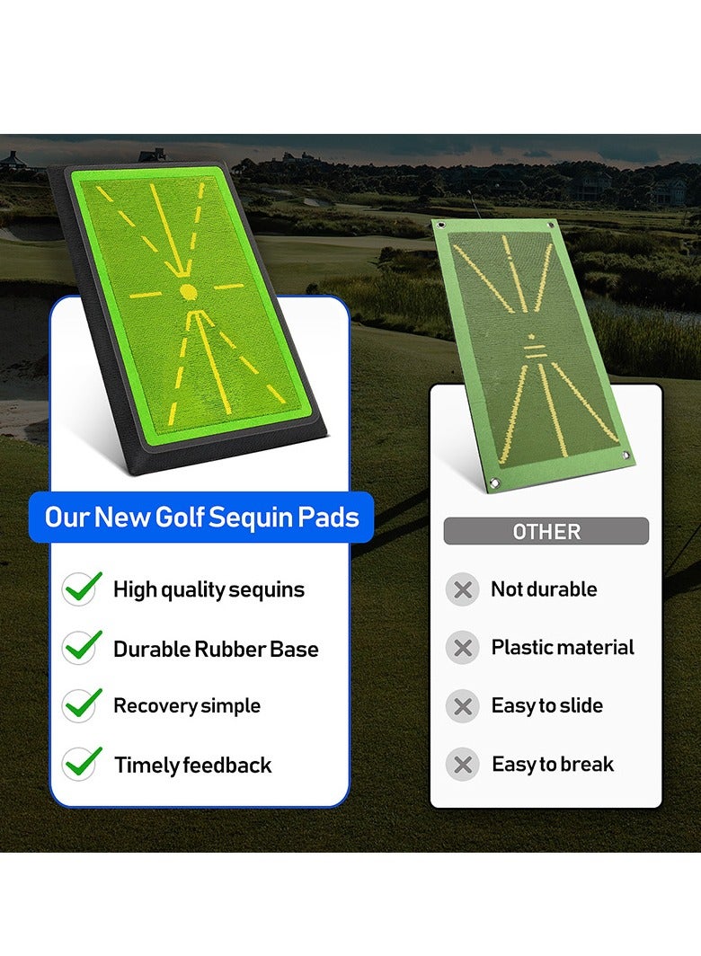 Interactive Golf Swing Training Mat - Visual Guidance Golf Practice Mat - High-Quality Golf Swing Analysis Mat - Indoor/Outdoor Golf Training Gear