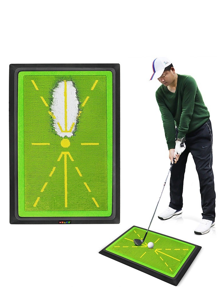 Interactive Golf Swing Training Mat - Visual Guidance Golf Practice Mat - High-Quality Golf Swing Analysis Mat - Indoor/Outdoor Golf Training Gear