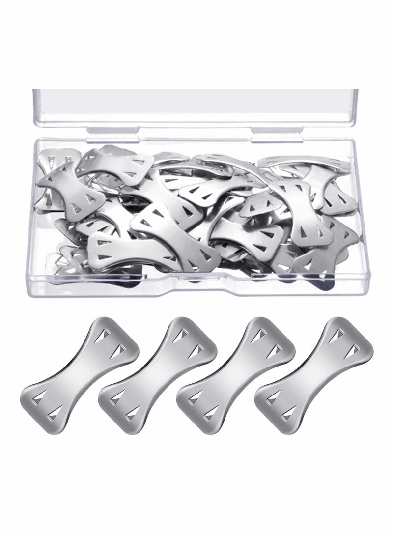 Bandage Wrap Clips, 100 Pcs Aluminum Bandage Clips Bandage Pins Elastic Metal Replacement Clips Compression Wrap Crepe Bandage Clamp Butterfly Clasps Secure Fastener for Various Types Bandages