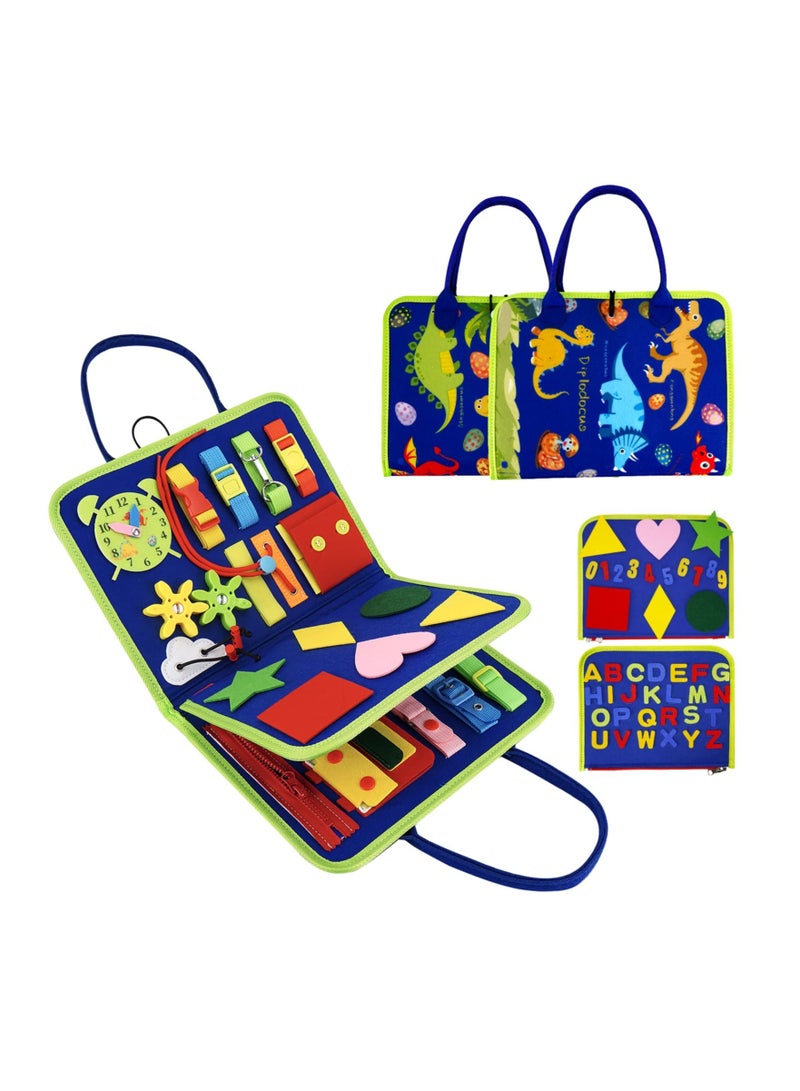 SYOSI Busy Board Montessori Toys for Toddlers 3 4 5 Year Old Boys Girls, Educational Toddler Activity Sensory Board Travel Toys Gifts for Babies Airplane Car Preschool