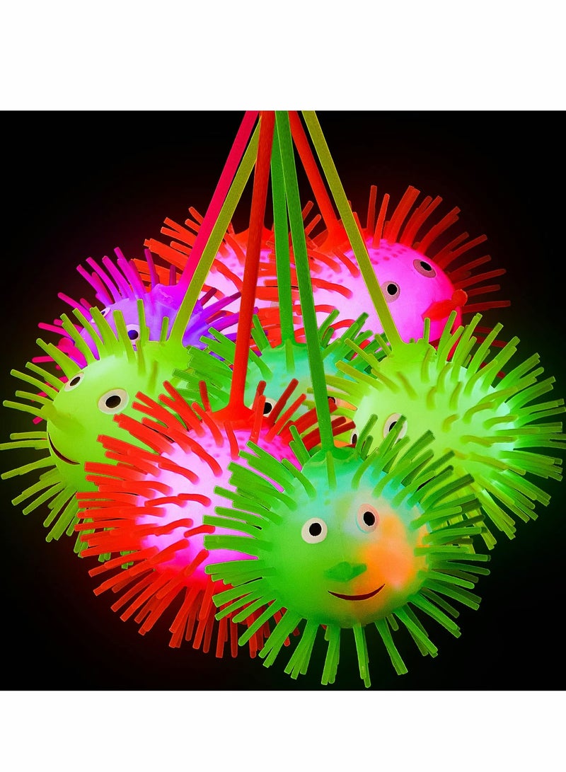 24 Pcs LED Puffer Balls Squishy Stress Relief Glowing Balls Light up Balls Multi Color Flashing Puffer Ball for Boys Girls Adults Goodie Bag Fillers Stocking Stuffers Party Favors Sensory Supplies