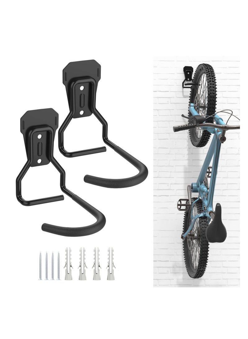 Bike Wall Mount, Bike Hanger Rack, Heavy Duty Bike Hooks Wall Mount Rack Holder, Heavy Duty Bicycle Storage Hanger Vertical Stand for Garage