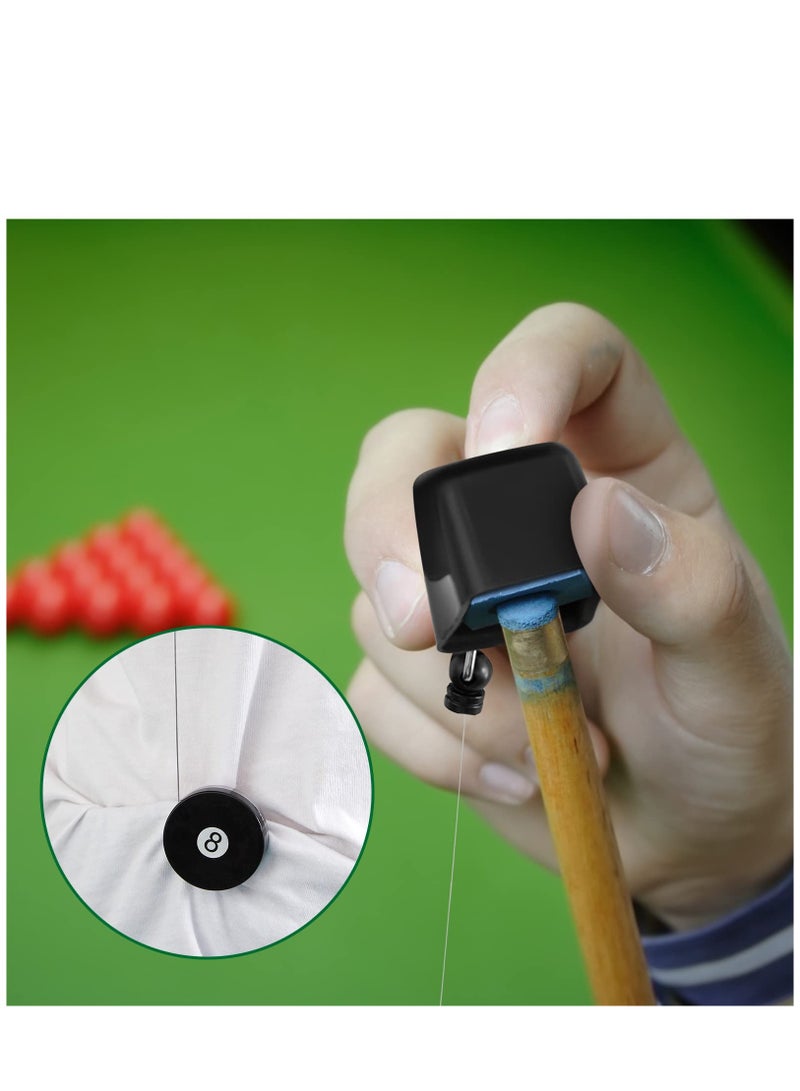 Billiards Snooker Pool Cue Chalk Holder 2 Pieces Retractable Snooker Practical Tool with Belt Clip for Billiards Chalk Tip Holder