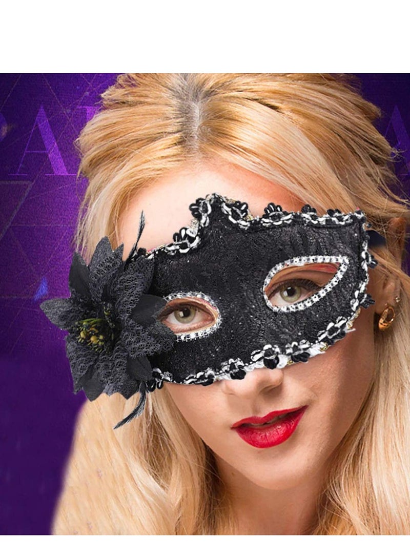 Masquerade Masks, 3 Pcs Lace Venetian Party Mask