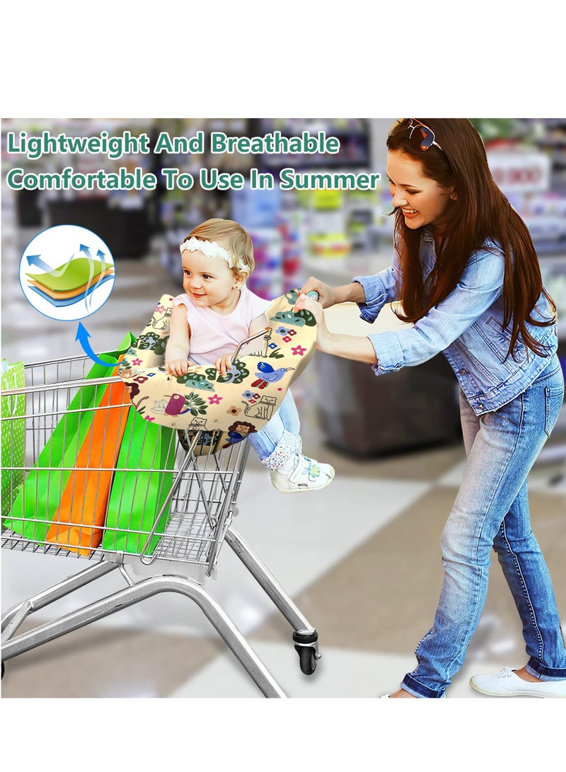 Shopping Cart Cover for Baby, Multifunctional 2-in-1 Baby Shopping Cart Cover, AntiSlip Babies Shopping Cart Cover, Baby Items Gift for Boys Girls, Free tote bag