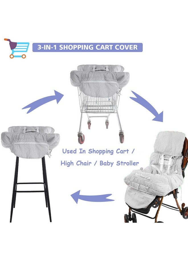 3 In 1 Shopping Cart Cover For Baby Boygirl Baby High Chair Cover With Upgraded Safety Harness Grocery Cart Cover For Infanttoddler Machine Washable Cart Cover By Mayki