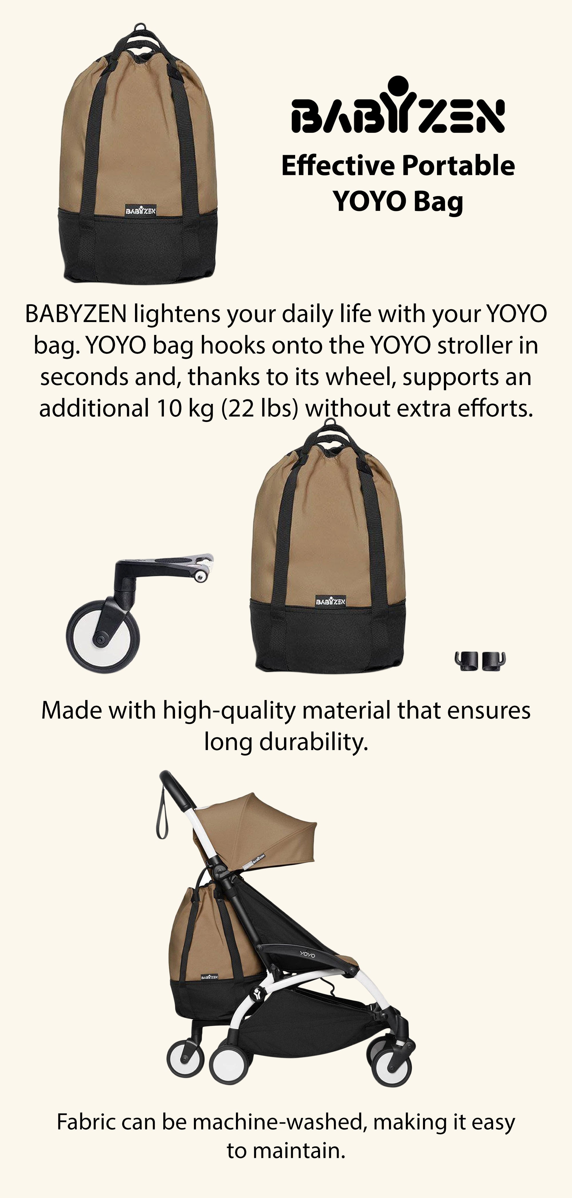 Yoyo Stroller Bag Provides Additional, Sturdy Storage For The Yoyo2 Stroller S And Prams Includes Wheel Base And Hooks