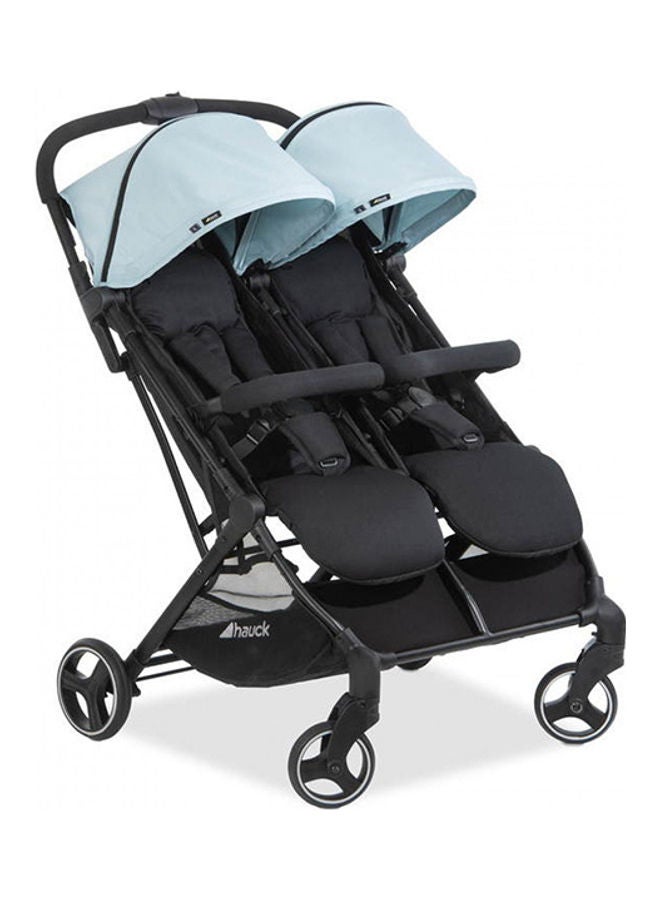 Sun Canopy For Double Pushchair Swift X Duo, Upf 50 +, 3 Zones With Ventilation Outlets, Individual Summer Look, Easy To Install - Blue