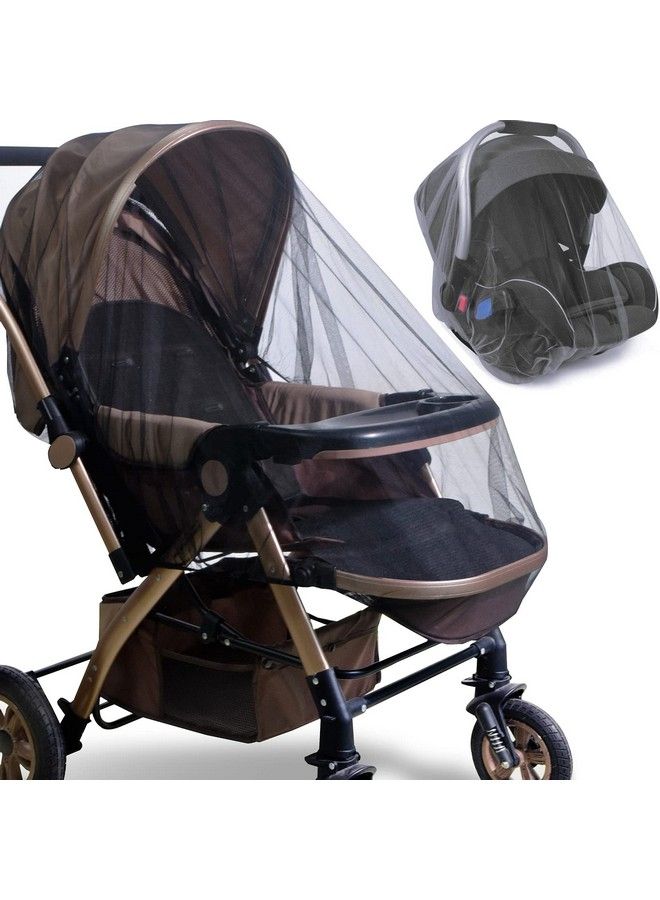 Mosquito Net For Stroller 2 Pack Durable Baby Stroller Mosquito Net Perfect Bug Net For Strollers Bassinets Cradles Playards Pack N Plays And Portable Mini Crib (Black) … …