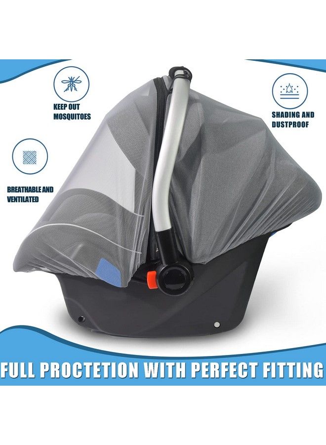 Mosquito Net For Baby Car Seats Infant Car Seat Insect Mesh Net Universal Fit Premium Quality: Machine Washable Gray