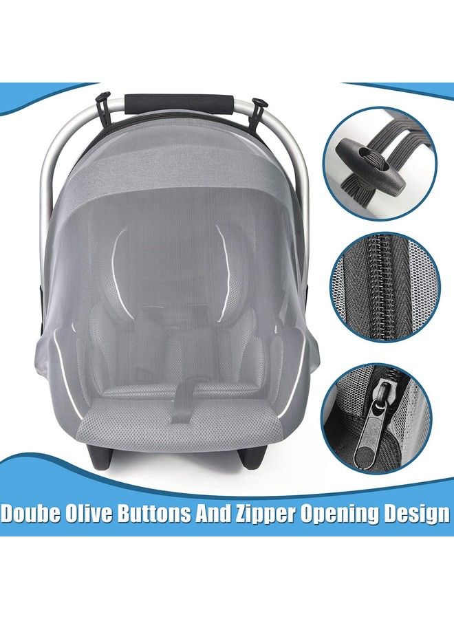 Mosquito Net For Baby Car Seats Infant Car Seat Insect Mesh Net Universal Fit Premium Quality: Machine Washable Gray