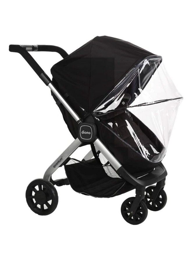 Quantum Lux Stroller Rain Cover Premium Waterproof Protection Shield Against Wind And Rain Clear Cover Ventilated Storage Bag Easy Attach