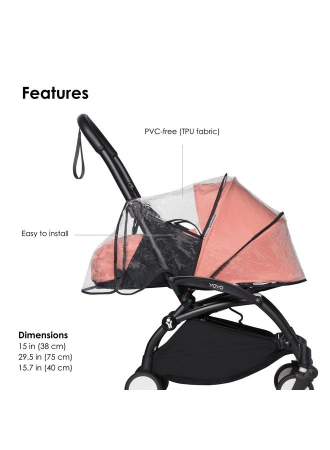 Yoyo Rain Cover For 0+ Newborn Pack Protect Baby From Bad Weather Easy To Install & Store