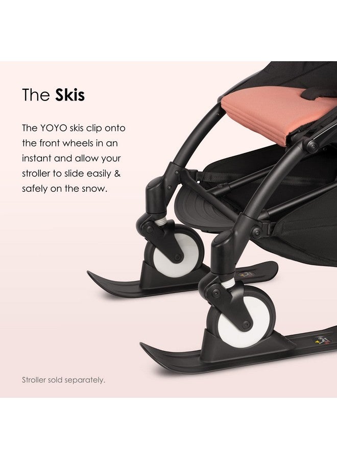 Yoyo Skis Allow Stroller To Slide Easily & Safely In Snow Includes Protective Bag