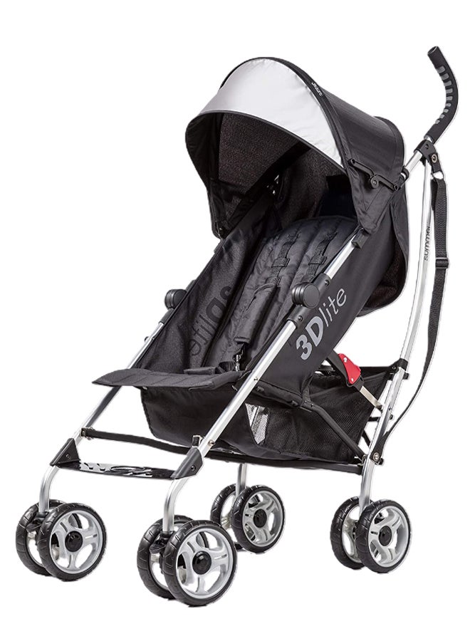 3D Lite Single Stroller - Black/Silver