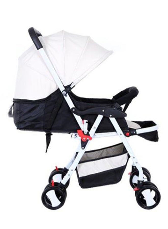 Adjustable Baby Stroller Cum Pram With Compact And Reversible Handlebar With Safety Belt, Wheels