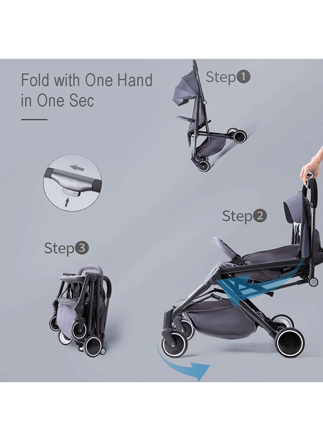 Travel Lite Stroller With Sunveno Diaper Bag Black With Hooks Grey