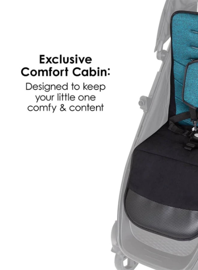 Tango Compact Folable Stroller With Storage Basket, Veridian, ST04C70B blue/black