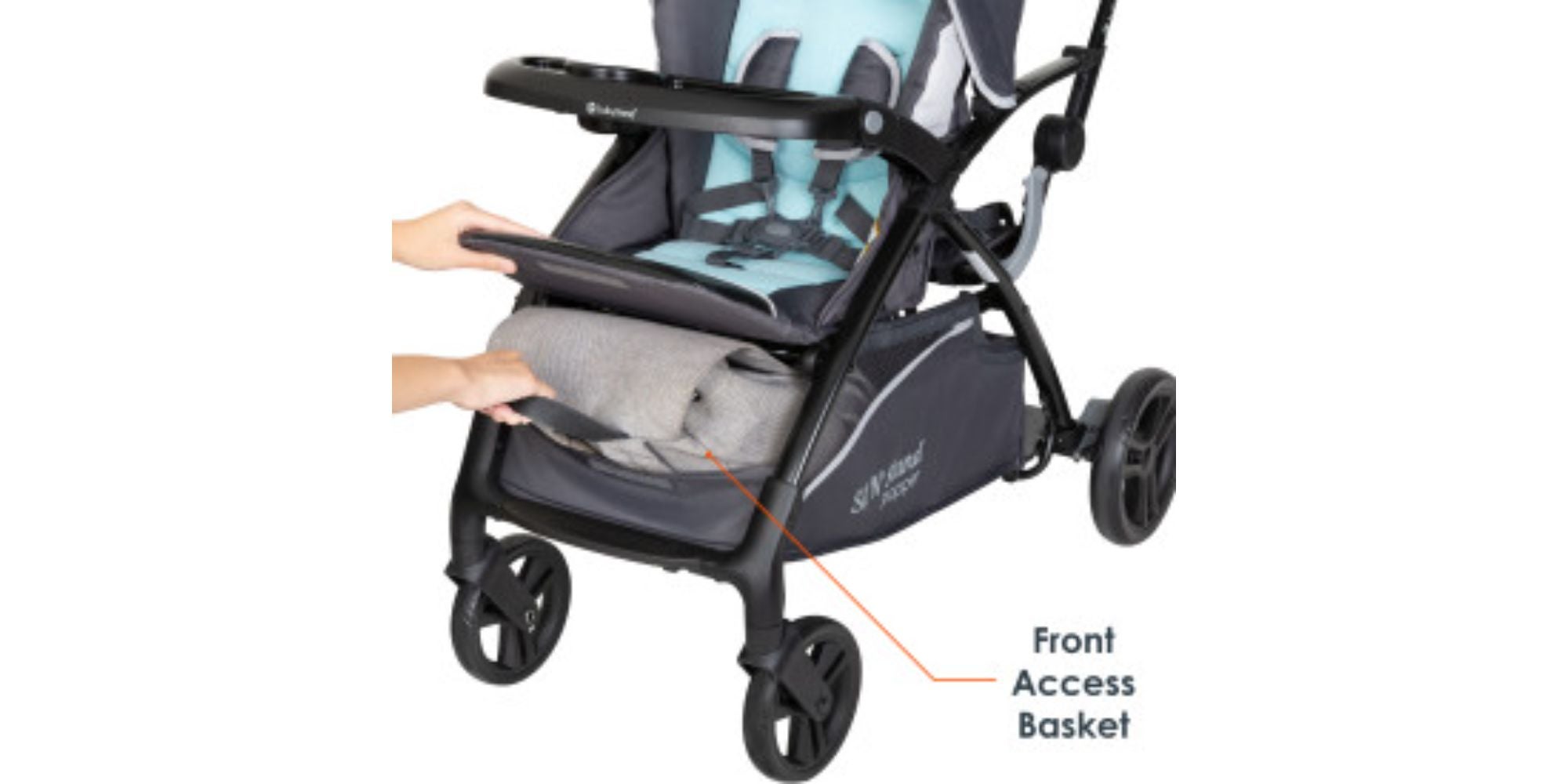 Sit N' Stand Foldable And Lightweight Stroller - Blue Mist/Grey, SS27D27A