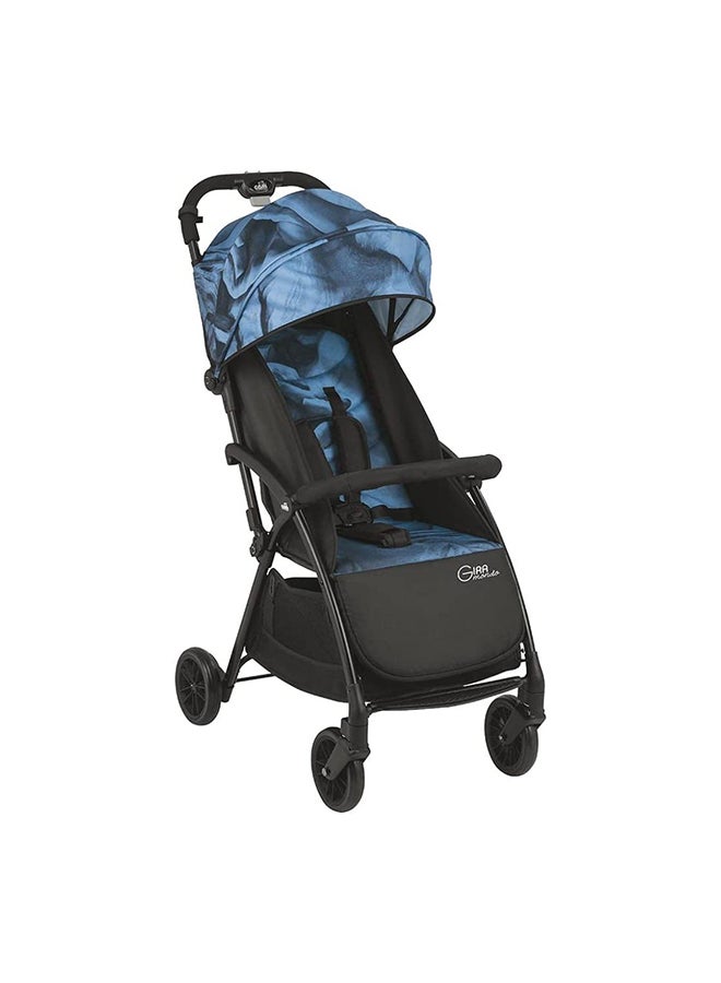 Giramondo Stroller Blue Statue,  Baby Stroller, Lightweight, Adjustable Seat, Four Wheels, Strollers, Aluminium Frame, 5-Point Safety Harness, Easy To Carry, Super Compact Folding