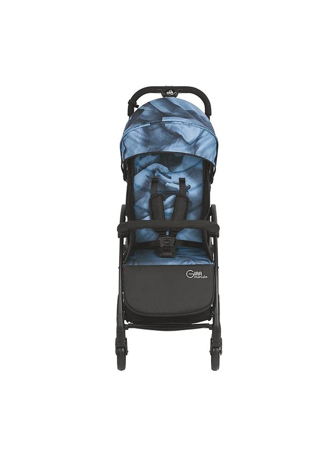 Giramondo Stroller Blue Statue,  Baby Stroller, Lightweight, Adjustable Seat, Four Wheels, Strollers, Aluminium Frame, 5-Point Safety Harness, Easy To Carry, Super Compact Folding