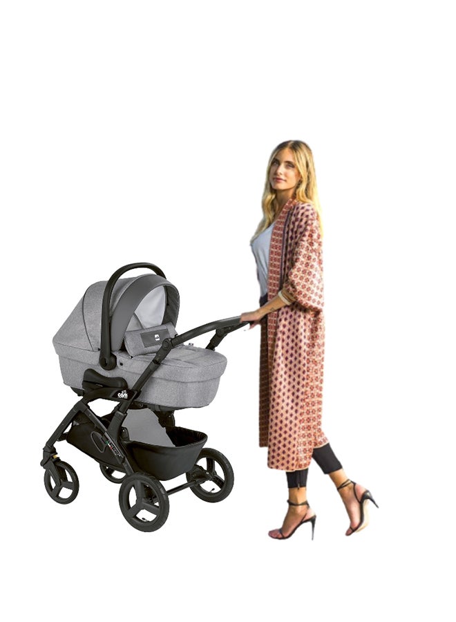 Telaio Dinamico Up Nero + Mod. Smart Bundle Travel System Beige