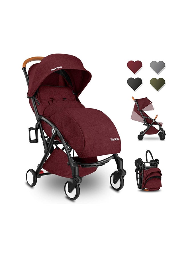 Julie Baby Stroller  - Black Burgundy