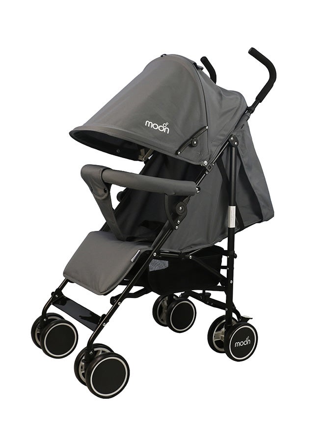 Lightweight Strek - Stroller With One-Touch Brake System And Multi-Position Reclining Padded Seat, Upto 15 KG, Mid Grey