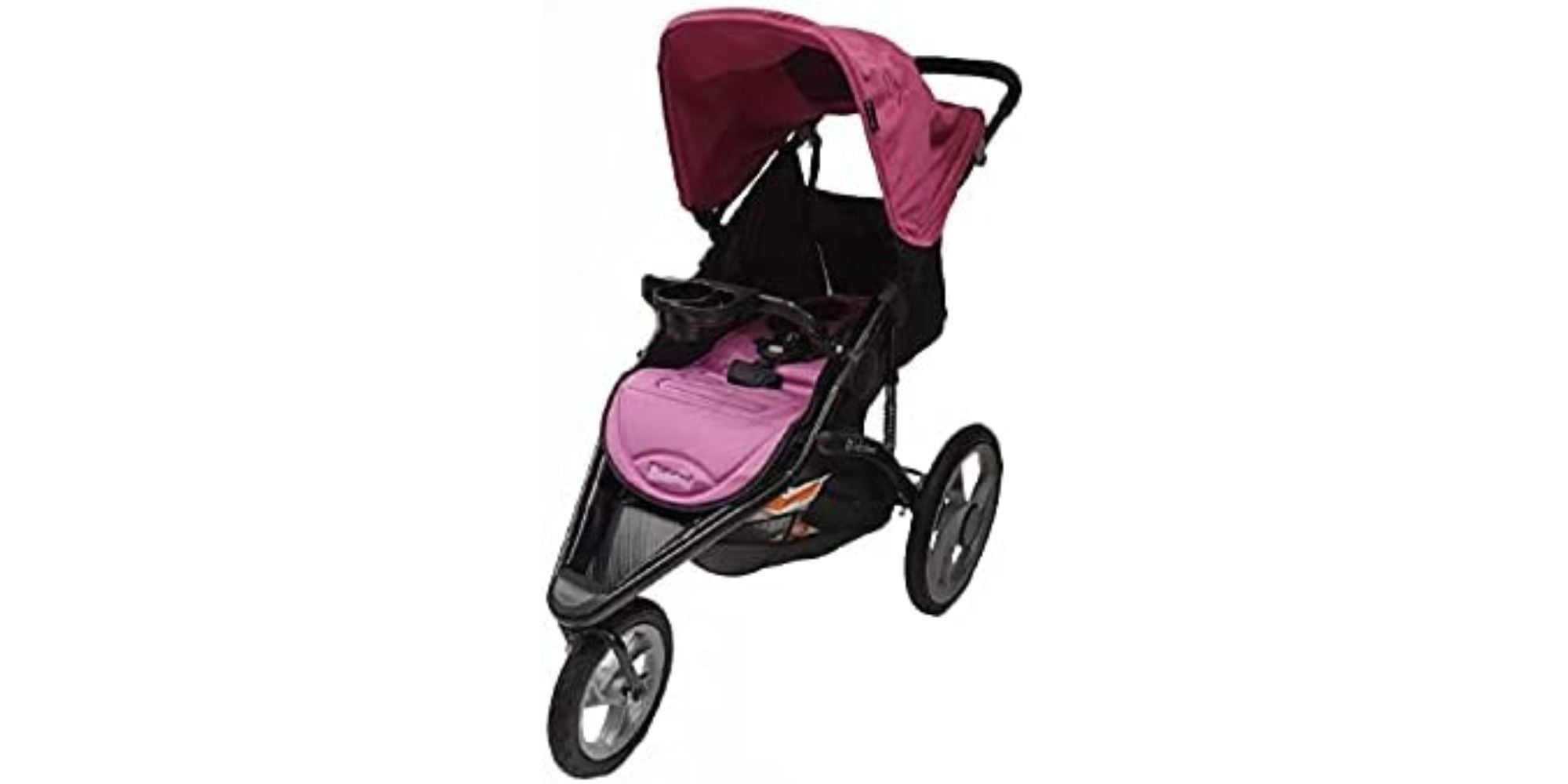 Foldable Single Stroller - Pink/Black