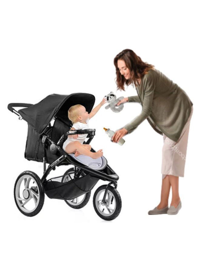 Foldable Single Stroller - Black/Grey