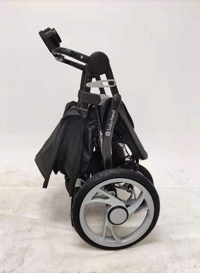 Foldable Single Stroller - Black/Grey