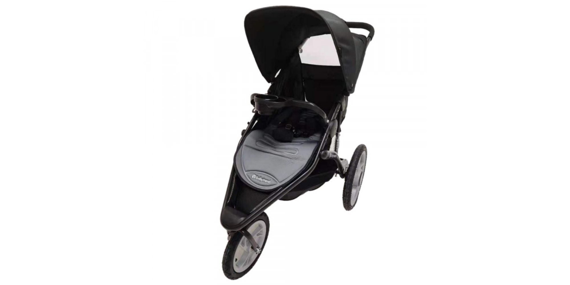 Foldable Single Stroller - Black/Grey