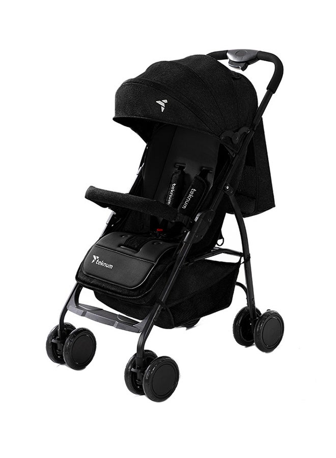 Trip Plus Stroller Extra Wide Stylish Canopy - Black