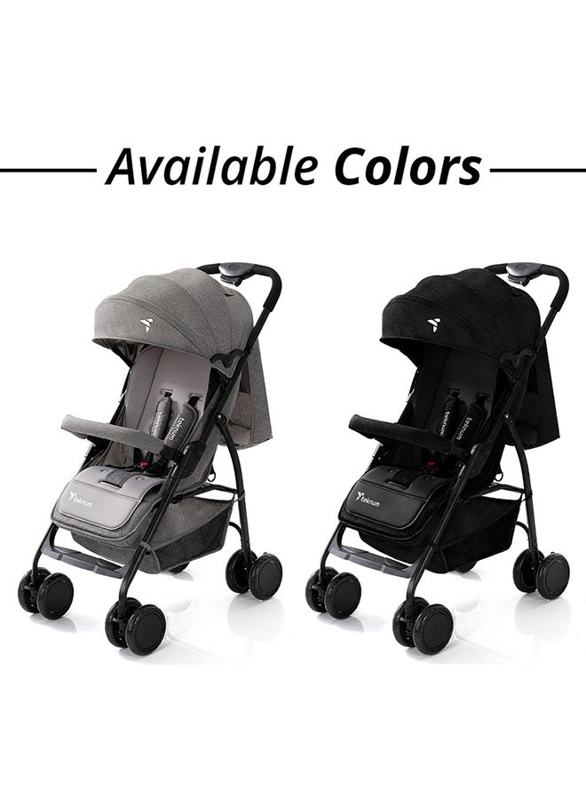 Trip Plus Stroller Extra Wide Stylish Canopy - Black