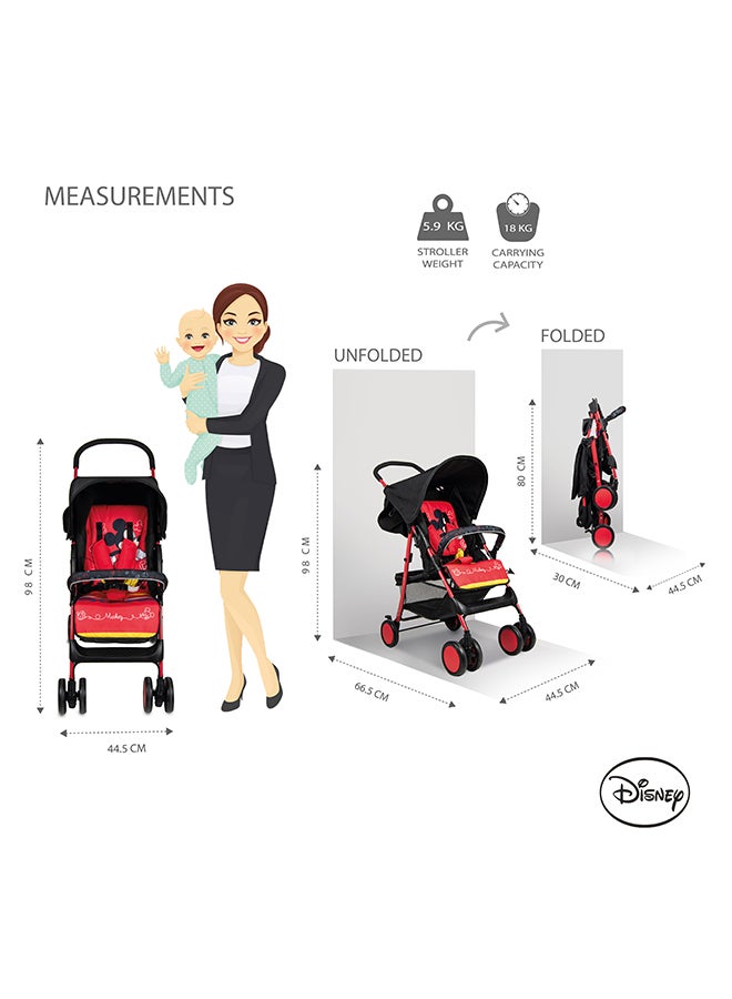 Mickey Mouse Lightweight Picnic Stroller With Storage Cabin