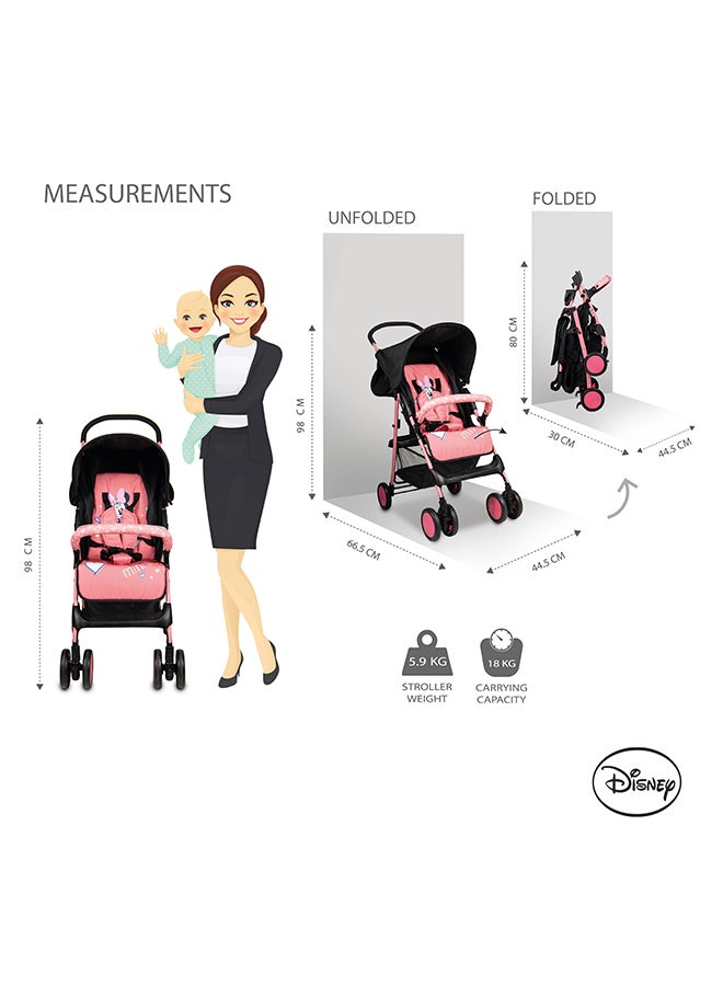 Minnie Mouse Lightweight Picnic Stroller With Storage Cabin