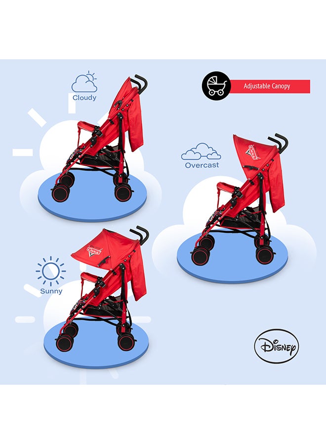 Cars Lightning McQueen Lightweight Adventure Stroller With Storage Cabin