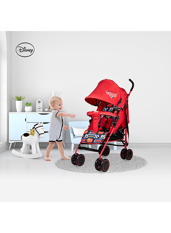 Cars Lightning McQueen Lightweight Adventure Stroller With Storage Cabin