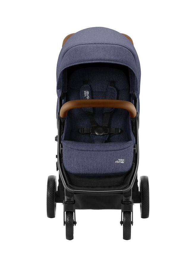 B-Agile R Push Chair With Brown Handle 0 - 4 Years Navy Ink