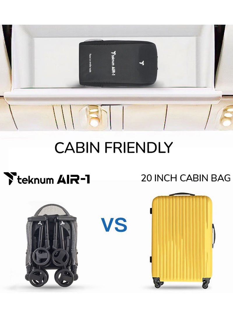 Air - 1 Travel Stroller With Carry Backpack - Grey