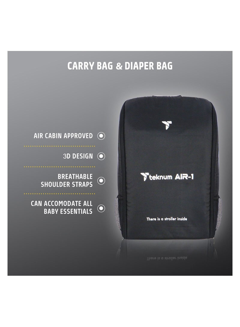 Air - 1 Travel Stroller With Carry Backpack - Grey