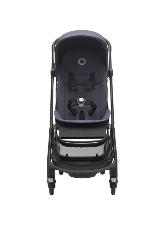 Butterfly Ultra Compact Travel Pram, Small And Lightweight, One - Handed Foldable And Easy To Steer, Ergonomic City Pram For Babies From 6 Months , With Lots of Storage Space, Stormy Blue