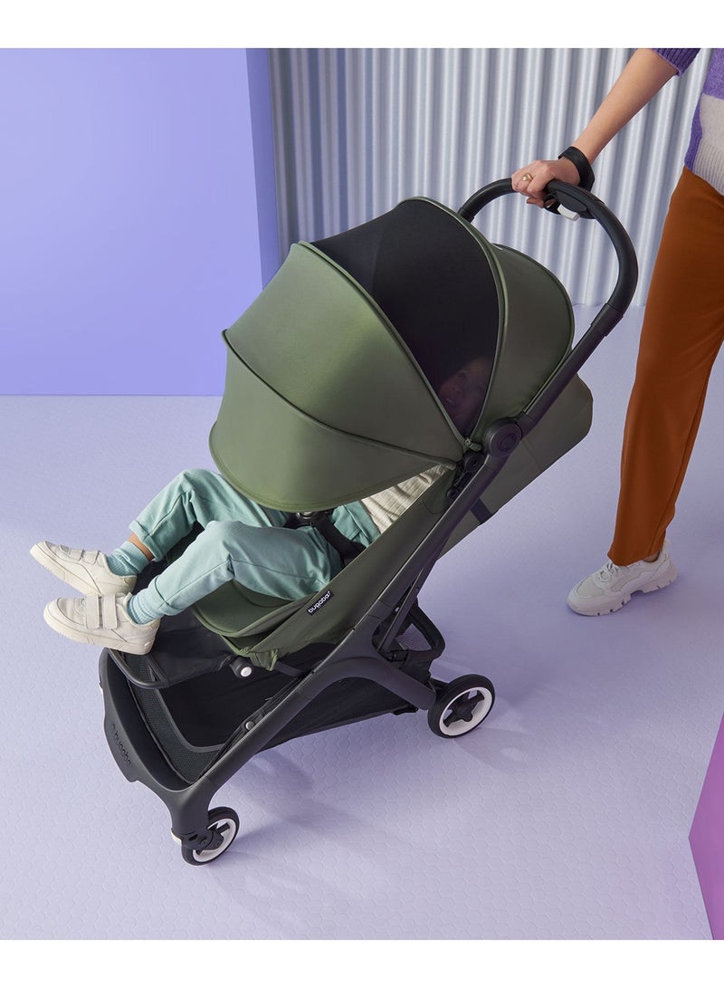 Butterfly Ultra Compact Travel Pram, Small And Lightweight, One - Handed Foldable And Easy To Steer, Ergonomic City Pram For Babies From 6 Months , With Lots of Storage Space, Stormy Blue