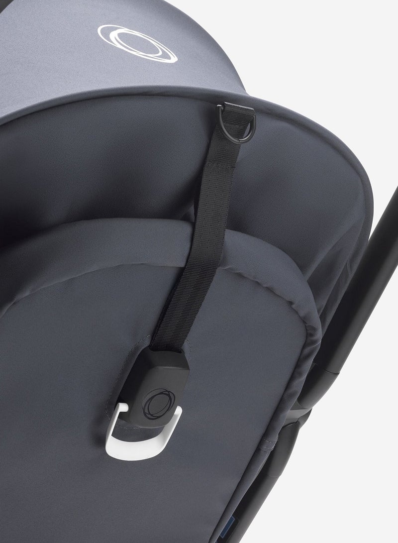 Butterfly Ultra Compact Travel Pram, Small And Lightweight, One - Handed Foldable And Easy To Steer, Ergonomic City Pram For Babies From 6 Months , With Lots of Storage Space, Stormy Blue