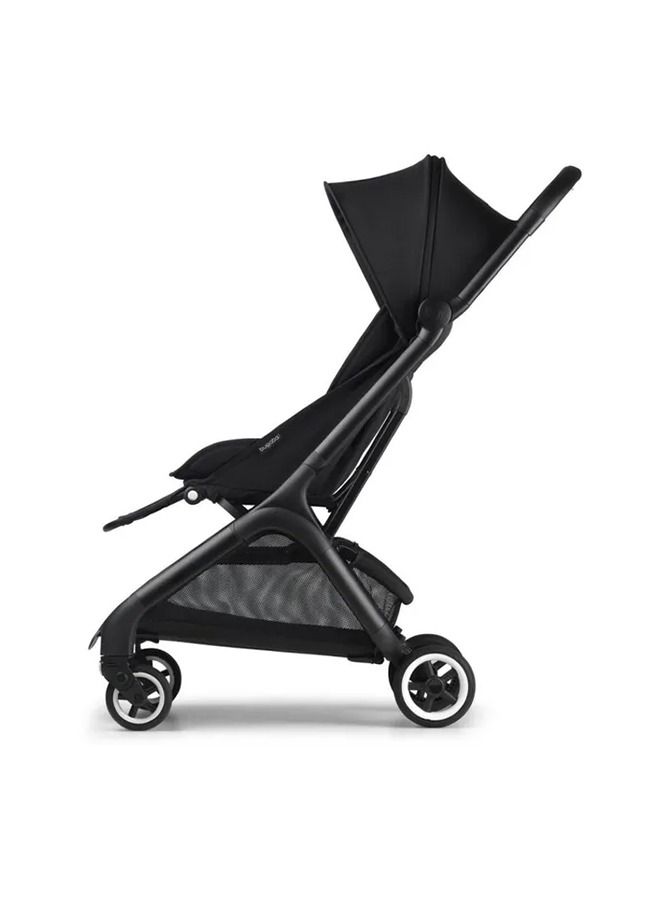 Butterfly Ultra Compact Travel Pram, Small And Lightweight, One - Handed Foldable And Easy To Steer, Ergonomic City For Babies From 6 Months , With Lots of Storage Space, Midnight Black